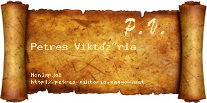 Petres Viktória névjegykártya